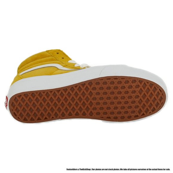 VANS SK8-Hi Pig Suede Men's Sneakers Yellow - Picture 7 of 8